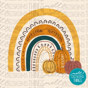 Fall Rainbow Graphic | PNG File, Sublimation Design, Digital Download, T-shirt Design