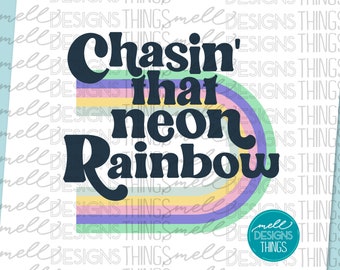 Neon Rainbow PNG, Alan Jackson, Sublimation Design (Digital Download)