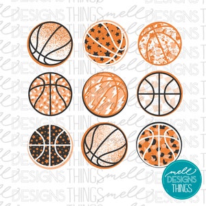 Orange and Black Basketball Design | PNG File, Sublimation Design, Digital Download, T-shirt Design