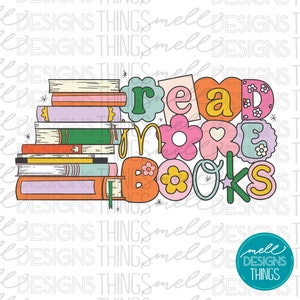 Read more Books book stack Design | PNG File, Sublimation Design, Digital Download, T-shirt Design
