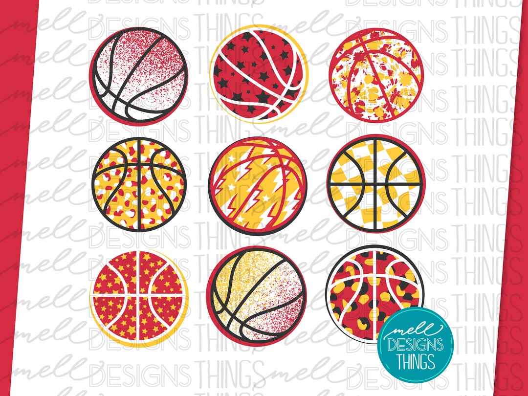 Red and Gold Basketball Designs | Sublimation PNG (digital Download) - Etsy