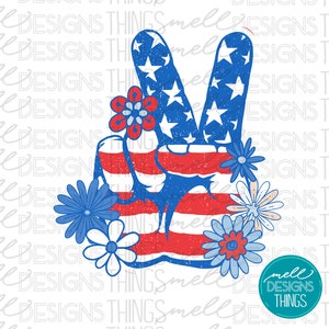 Peace Sign Flowers Graphic | PNG File, Sublimation Design, Digital Download, T-shirt Design, Sublimation Print