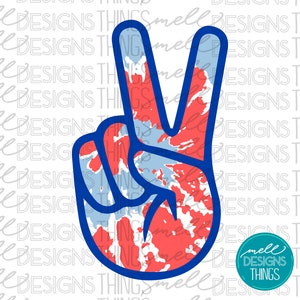 Tie Dye Peace Sign Graphic USA Americana | PNG File, Sublimation Design, Digital Download, T-shirt Design, Sublimation Print
