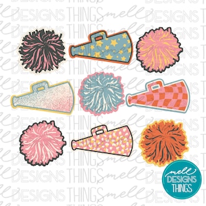 Retro Cheer Design | PNG File, Sublimation Design, Digital Download, T-shirt Design