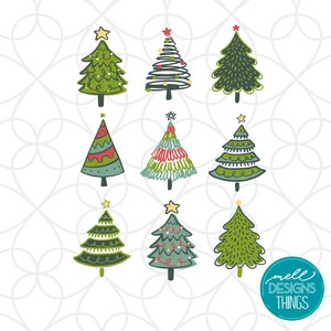 Christmas Tree Doodles Design | PNG File, Sublimation Design, Digital Download, T-shirt Design