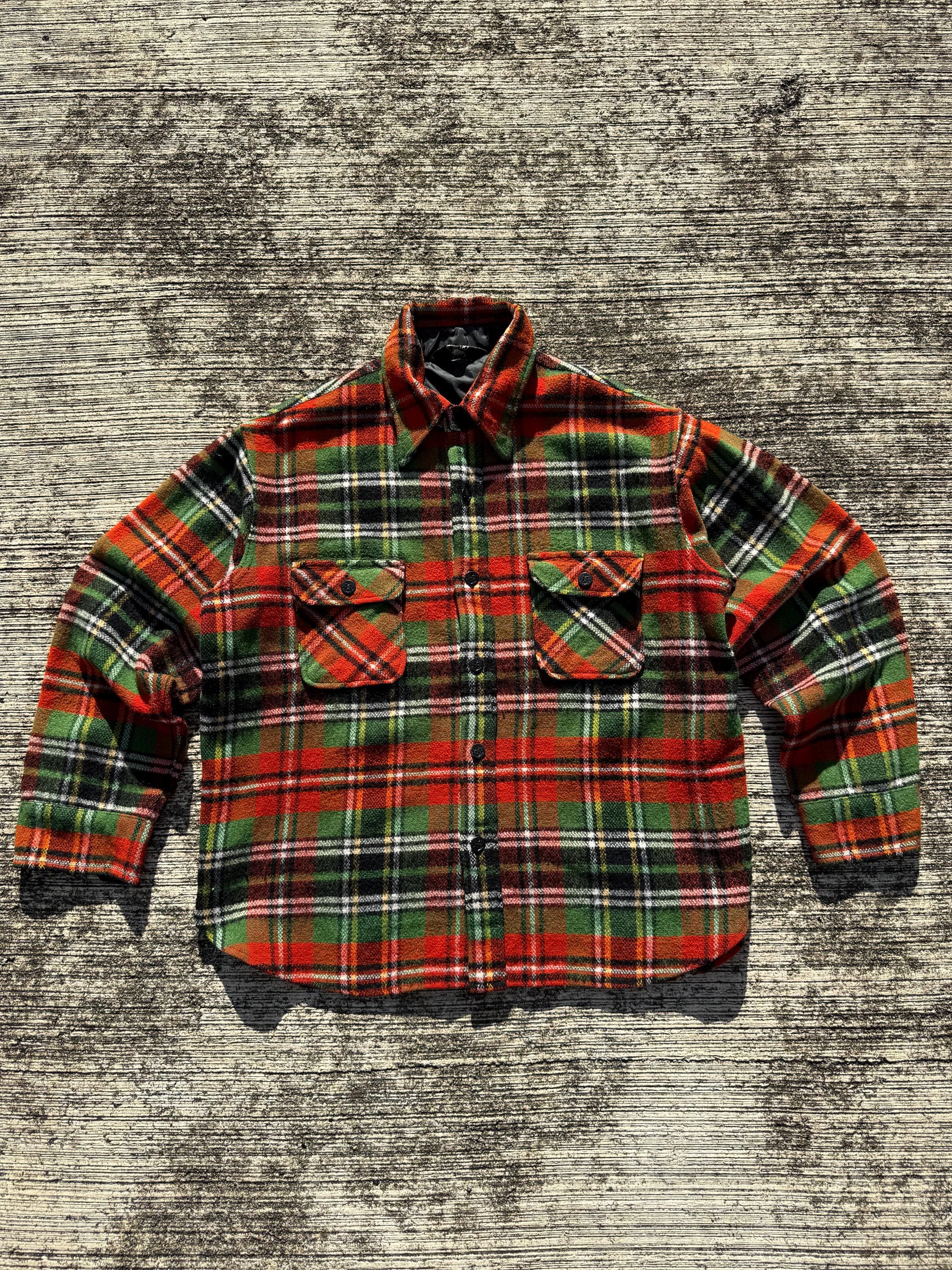 50s vintage JCPenny PENNEY'S バッファローチェック Vintage 1980s JC Penney Wool Blend Plaid Shirt Jacket Red Green