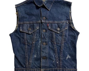 Vintage Levis 70805-0217 Big E Denim Jacket Late 1960s Kids Type III