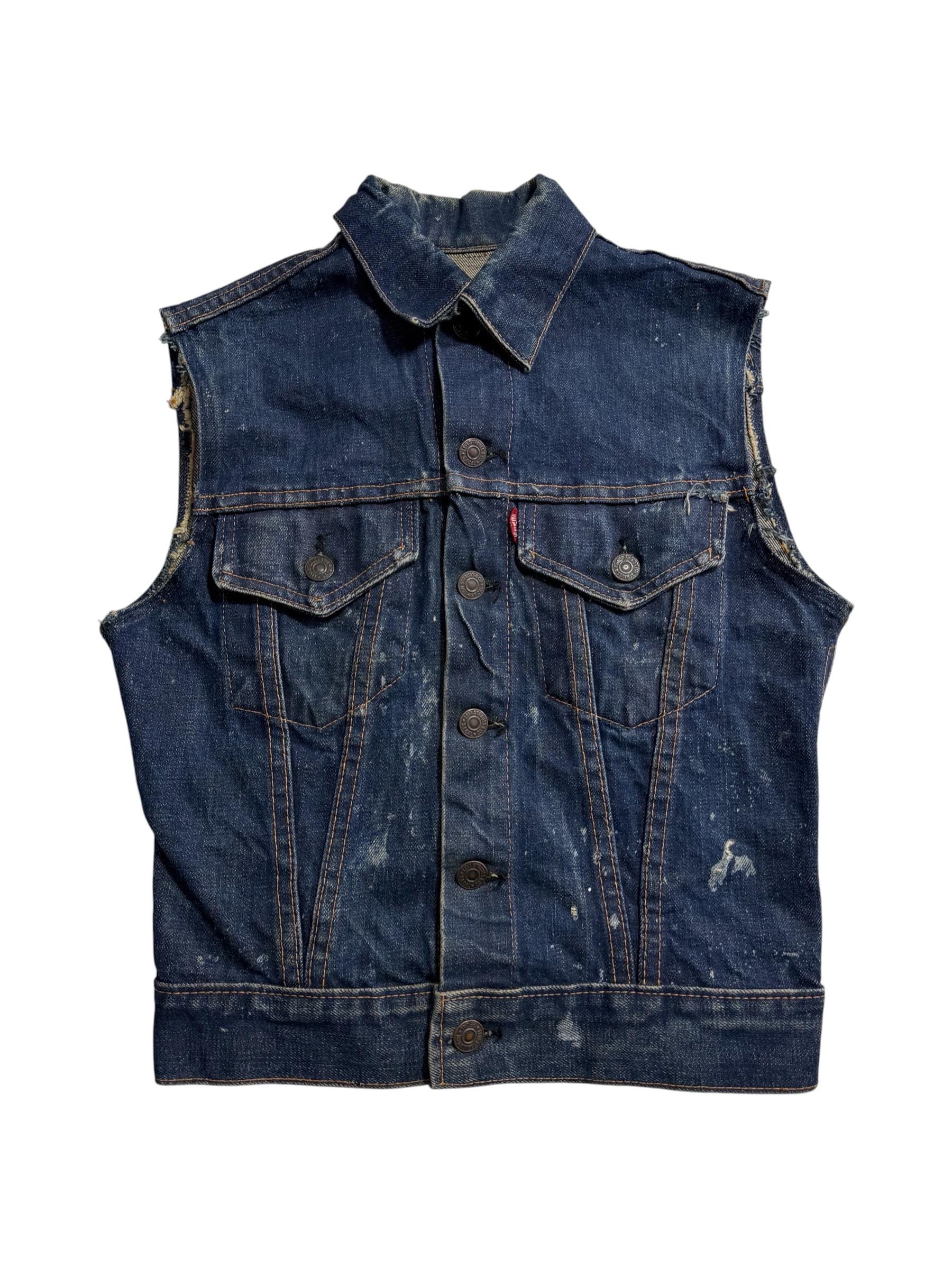 Vintage Levis 70805-0217 Big E Denim Jacket Late 1960s Kids Type 