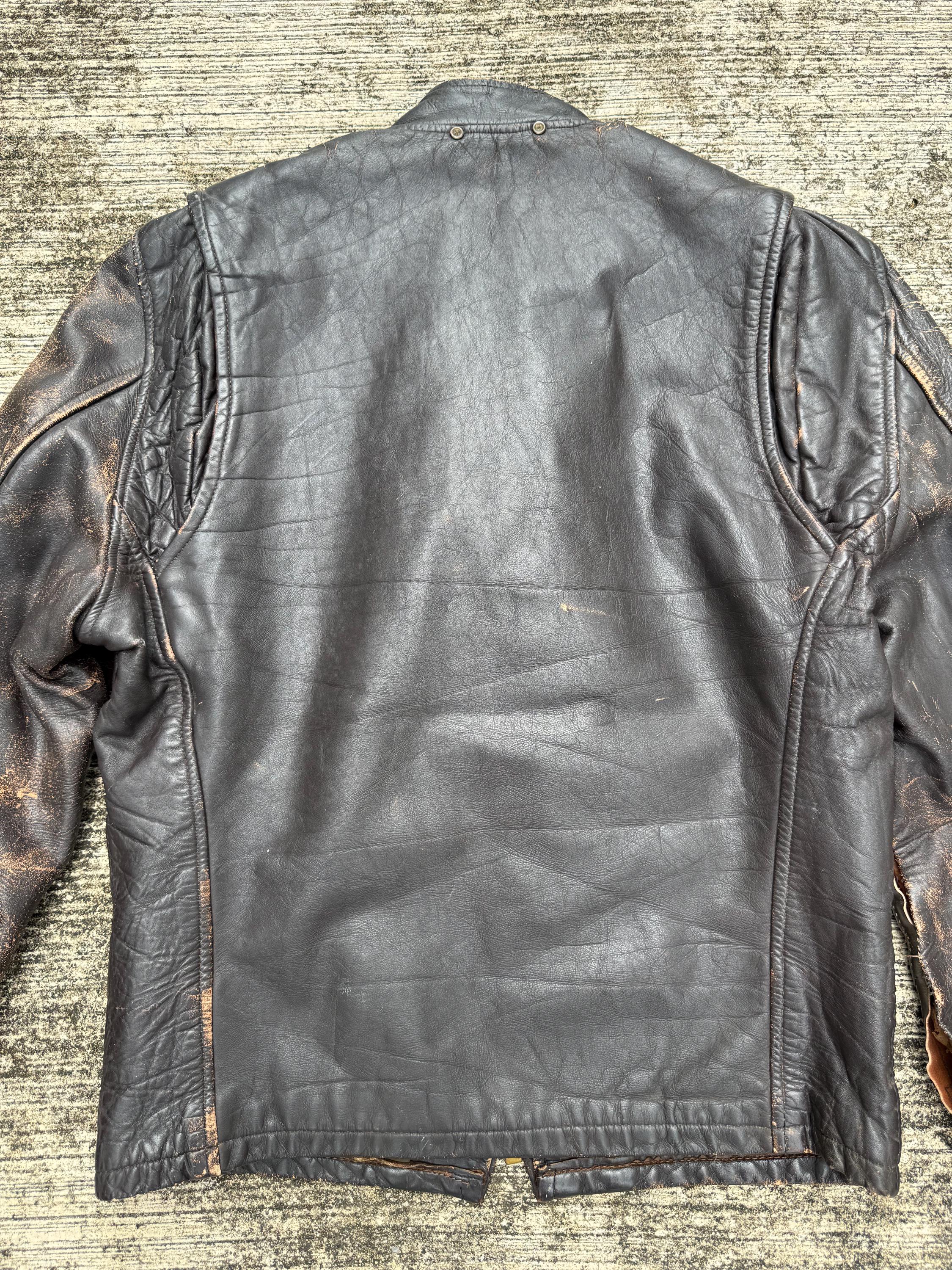 Vintage 1950s-60s Genuine Leather Cafe Racer Jacket - Etsy