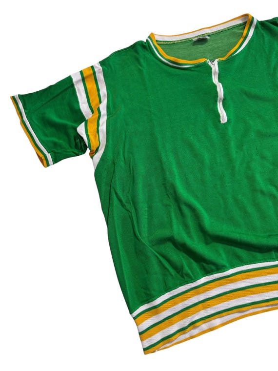 Vintage 1960s-70s Mason Athletic Wear Half Zip Durene Jersey Shirt