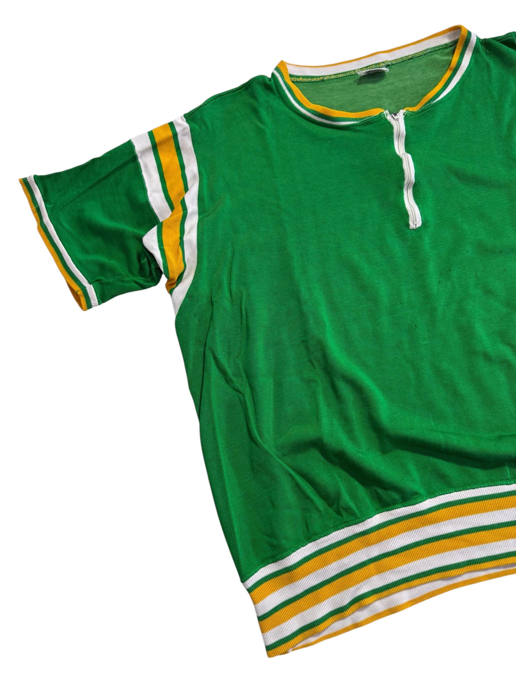 Vintage 1960s-70s Mason Athletic Wear Half Zip Durene Jersey Shirt