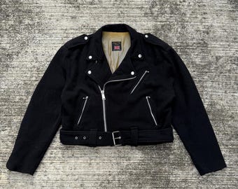 old school jacket／made in BRITAIN Original Rare Vintage 70s British Style Lightning Type