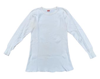 Vintage 1950s 1960s Pilgrim Thermal Shirt Oatmeal Heather Large 42