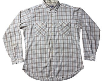 Vintage jaren 80 Levi's geruit overhemd met knopen, zachte katoenen ruit