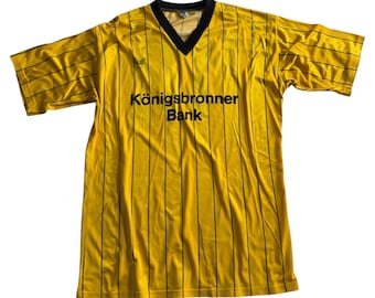 Vintage Erima West Germany Football Jersey Königsbronner Bank