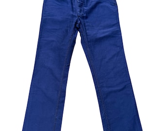 Vintage 1940er–50er Jahre Mont Kemmel French Workwear Hose Indigo Bleu de Travail