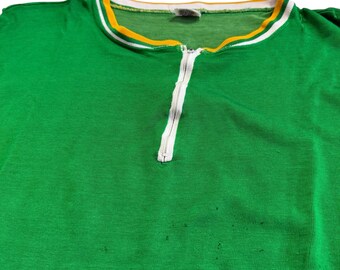 Vintage 1960s-70s Mason Athletic Wear Half Zip Durene Jersey Shirt