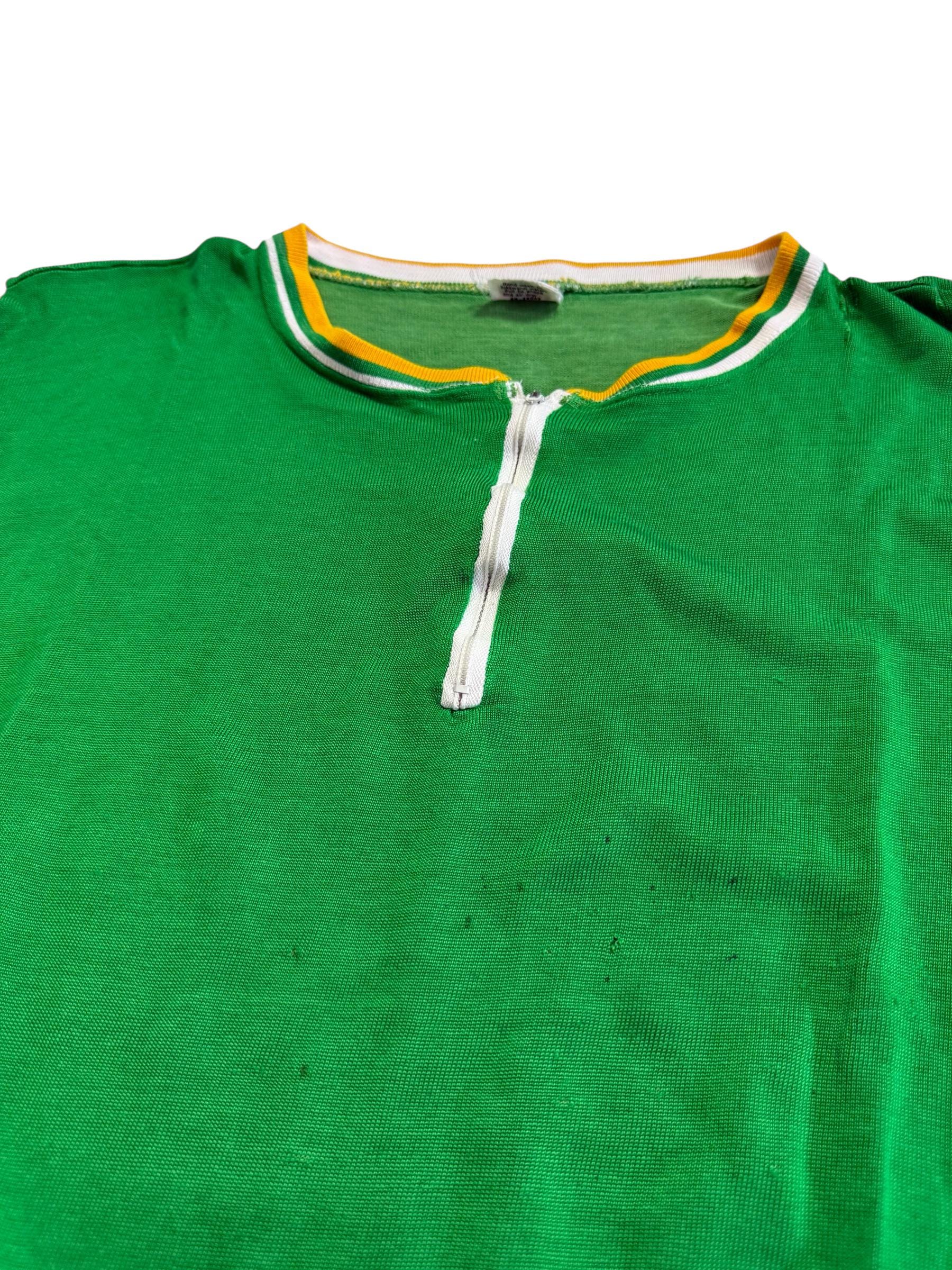 Vintage 1960s-70s Mason Athletic Wear Half Zip Durene Jersey Shirt