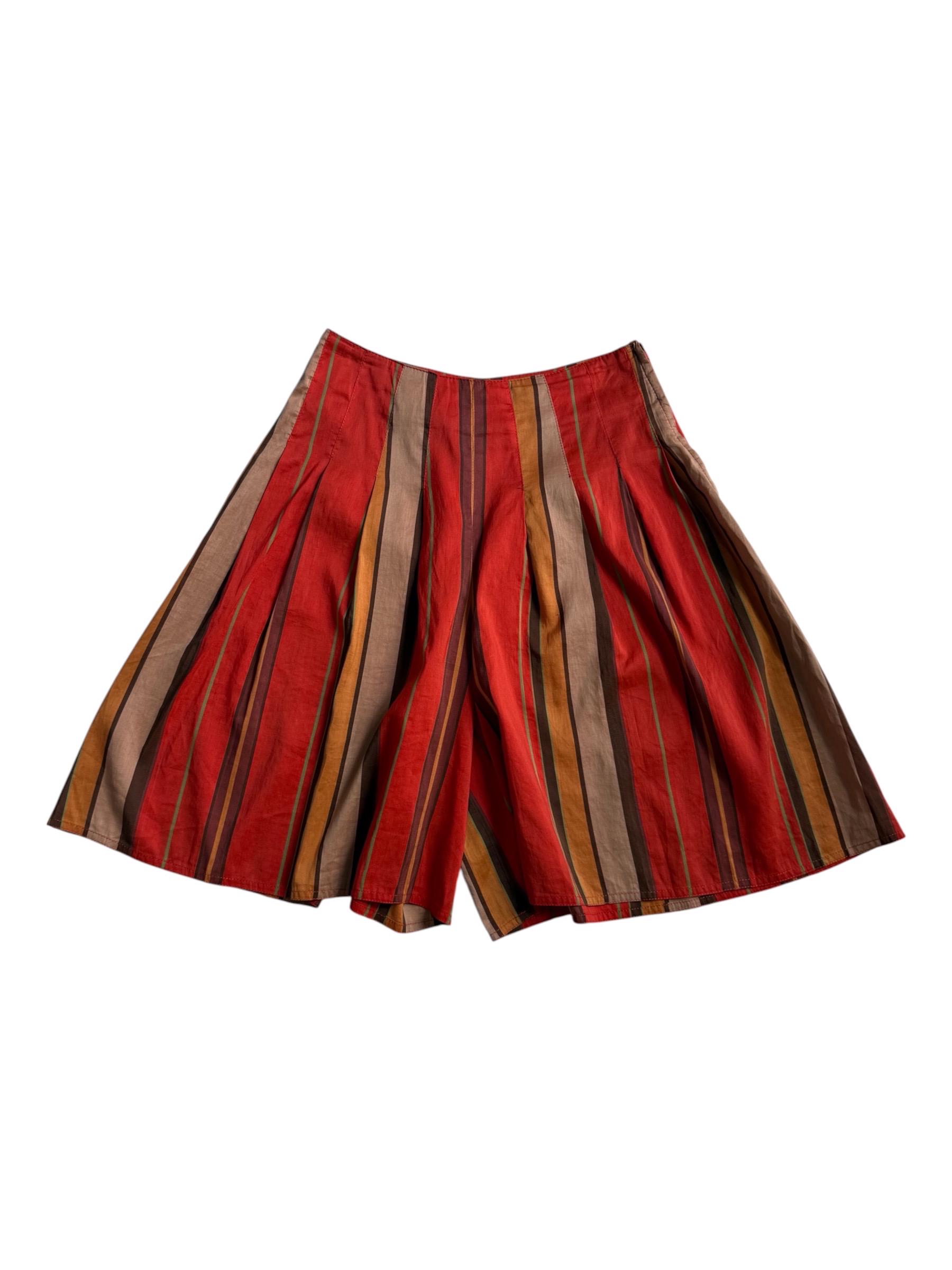 Vintage 1980s-90s MANI by Giorgio Armani Striped Pattern Poplin
