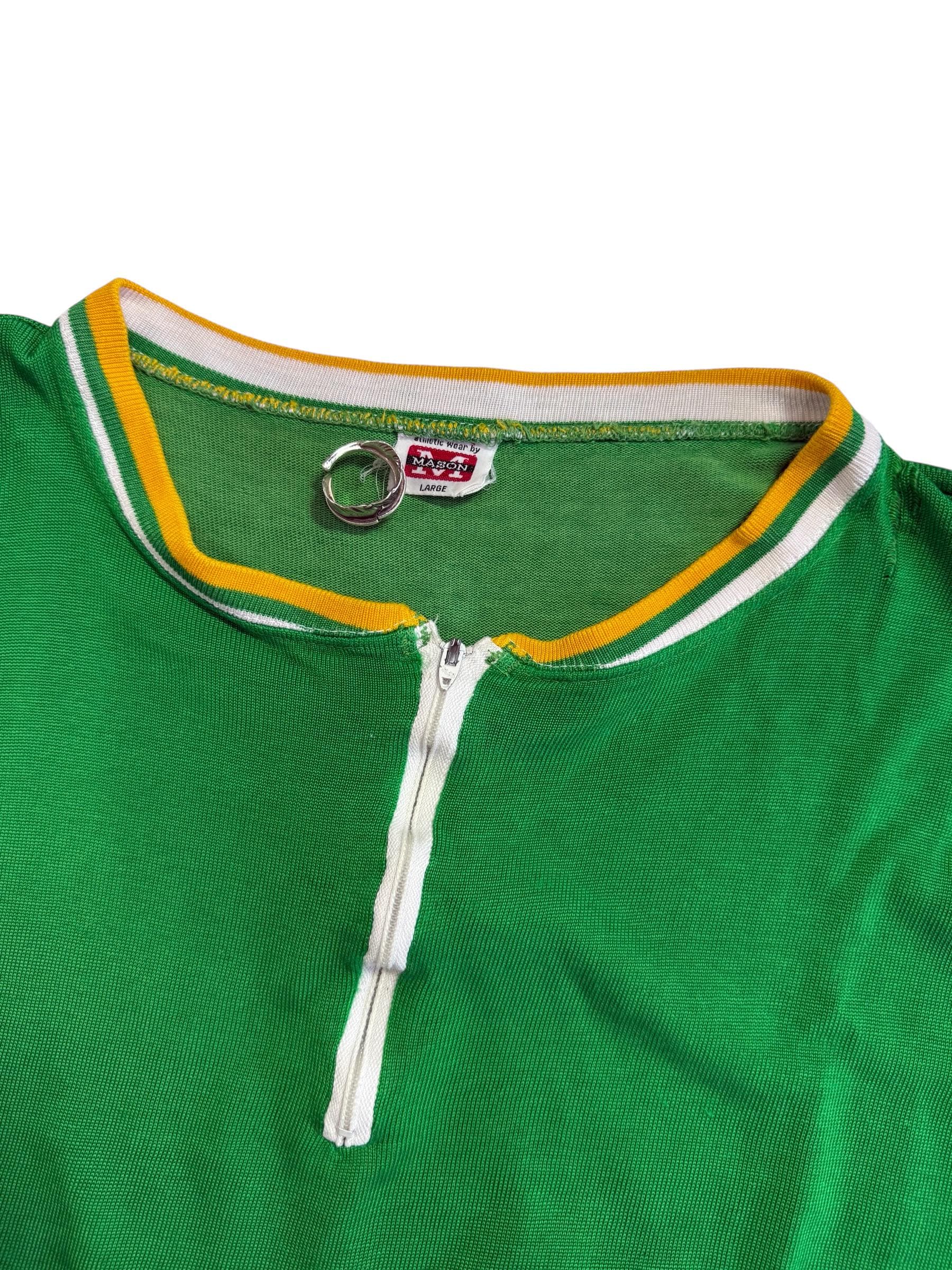 Vintage 1960s-70s Mason Athletic Wear Half Zip Durene Jersey Shirt