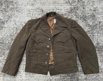Vintage WWII 1940s U.S. Army Ike Jacket M1944 Wool Field Jacket