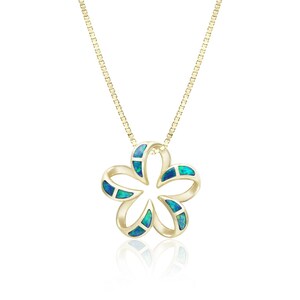 Plumeria Opal Necklace - Etsy