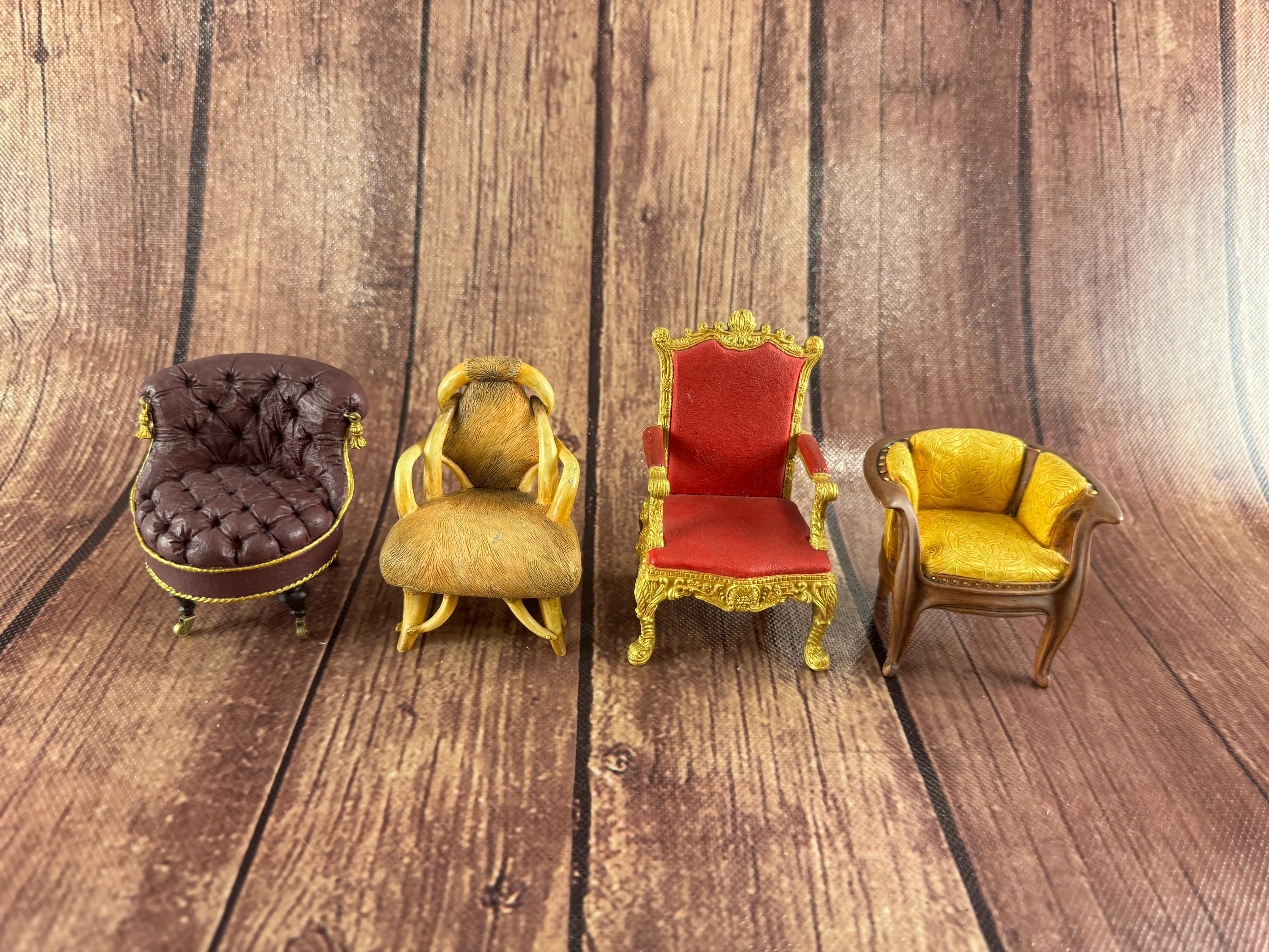 Raine Willitts Designs ミニチュア椅子 Vintage Raine Miniature Chair Set of 4 – Willitts Designs 1999 - Etsy