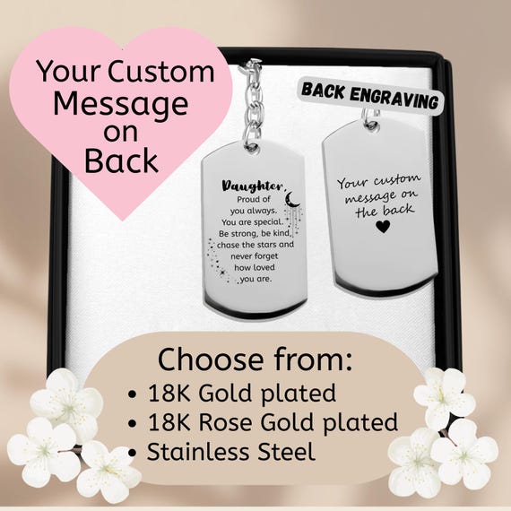 Engraved Daughter Keychain Gift Keepsake Gift Idea for Daughter