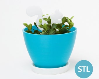 3D Print File STL Files | Garden Planter with Saucer Set Plant Pot Indoor Plant Accessories | 3D Printing Files Download | DaaleelaB