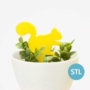 3D Print File STL Files | Garden Markers Squirrel Plant Markers Indoor Plant Accessories Animal | 3D Printing Files Download | DaaleelaB
