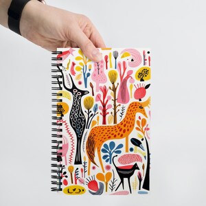 Spiral Notebook Journal Surreal Animals AI Art Small Notebook Aesthetic Travel Journal Cute Stationary for Office 5.5x8.5 in. DaaleelaB image 3