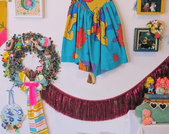 Disney Sheet Dress – Handmade Vintage Upcycled Winnie the Pooh Clothing – One of a Kind M