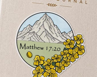 Mustard Seed Faith | Matthew 17:20 | Christian Sticker | Bible Verse Sticker