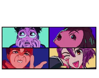 Dandadan Season 1 Stickers: Momo, Okarun, Jin, Aira - Waterproof and UV Resistant Vinyl