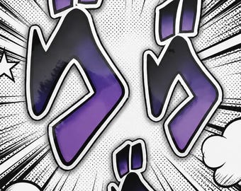JoJo Inspired Menacing Sticker | Waterproof and UV Resistant Anime Vinyl Decal