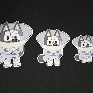 Bluey - Muffin Cone of Shame - Multiple Sizes - Waterproof & UV Resistant Vinyl Sticker - Glossy