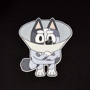 Muffin Inspired Cone of Shame Vinyl Sticker | Waterproof and UV Resistant