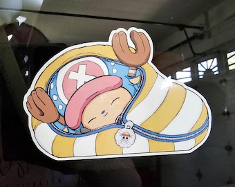 Membre d'équipage endormi au chapeau de paille - Tony Tony Chopper - Sticker vinyle anime