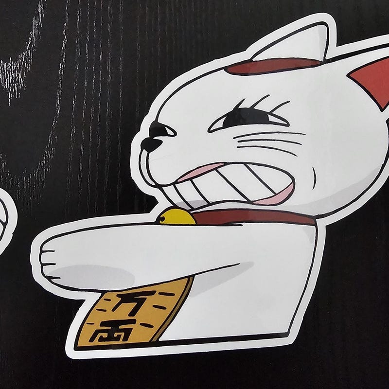 Cute Tank Sticker Peeking Cat Decal Kawaii - Etsy