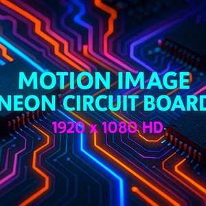 Motion Clip Neon Circuit Board
