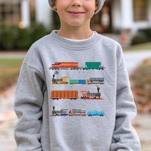 Kids Train Sweatshirt, Birthday Train Baby Sweater, Choo Choo Train Crewneck, Rainbow Train Outfit