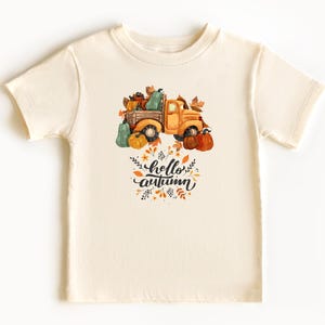 Girls Pumpkin Truck T-Shirt, Cute Fall Shirt, Autumn Harvest Tee, Kids Thanksgiving Outfit, Toddler Girl Pumpkin Top
