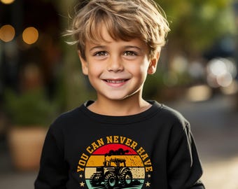 Traktoren Sweatshirt, Retro Traktor Rundhalsausschnitt, Kleinkind Farmer Pullover, Kleinkind Geschenke
