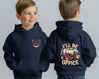 Toddlers Tractors Hoodie , Kids Tractor Sweatshirt, kids hoodie, Retro Farm Design Hoodies For Boys, Hoodi for girls, Boy Hoodie