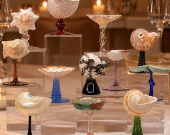 Muschel Martini Gläser, Strand Hochzeit Dekor, Brautjungfer Geschenk
