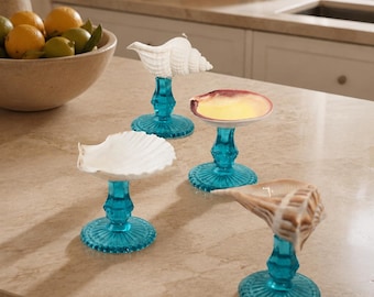Muschel-Weingläser, Muschel-Martini-Gläser, türkisfarbene Bar-Accessoires im Küstenstil, Einzugsgeschenk, Geburtstagsgeschenk, Strandhaus-Dekoration