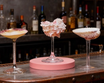 Handgemachte Conch Shell Weinglas | Küstenweihnachtsbarware ， Jubiläumsfeier ， Hochzeitsgeschenke ， Geschenk der Frau