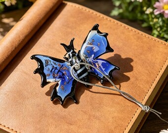 Handgemaakt glazen vlinderornament, mini-vlinder raamhanger, kleurrijke raamdecoratie, tuindecoratie, cadeau voor natuurliefhebbers