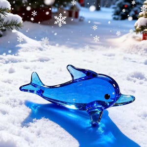 Crystal Glass Dolphin Figurine, For Interior Decor at Rs 393/piece in