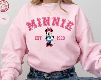 Vintage Minnie Pullover, Süßer Disney Pullover, Minnie Liebhaber Geschenk, Disney Geschenk für Kinder
